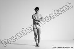 Underwear Martial art Man Asian Moving poses Average Short Black Dynamic poses Academic